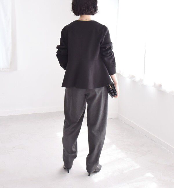 quaranciel「quaranciel:〈洗濯機可能〉ダブル タック ワイドベルト パンツ」|その他|