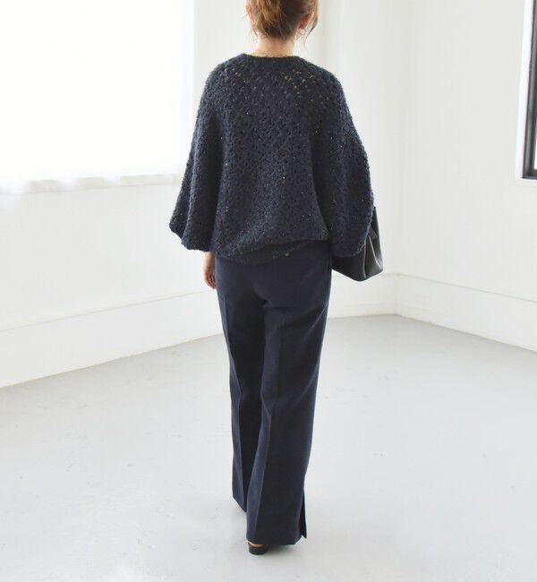 quaranciel「quaranciel:〈洗濯機可能〉ポリエステル サージ セミ フレア パンツ」|その他|