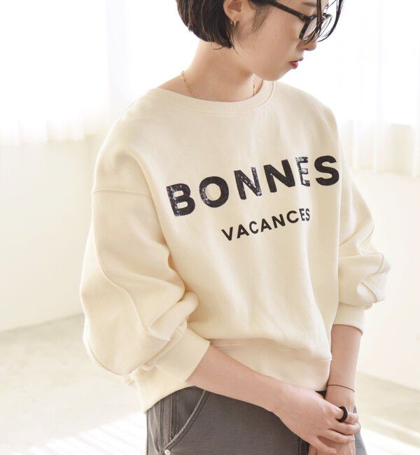 quaranciel「quaranciel:〈手洗い可能〉スパンコール刺繍 ロゴ スウェット」|スウェット・ジャージ|