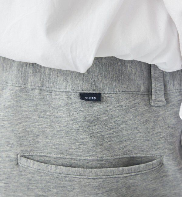 SHIPS「【WEB限定】SHIPS: ガスコットン ダブルニット スリム イージー スラックス パンツ（セットアップ対応）」|スラックス|