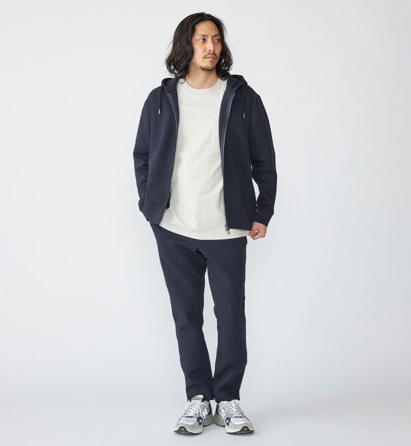 SHIPS「【WEB限定】SHIPS: ガスコットン ダブルニット スリム イージー スラックス パンツ（セットアップ対応）」|スラックス|