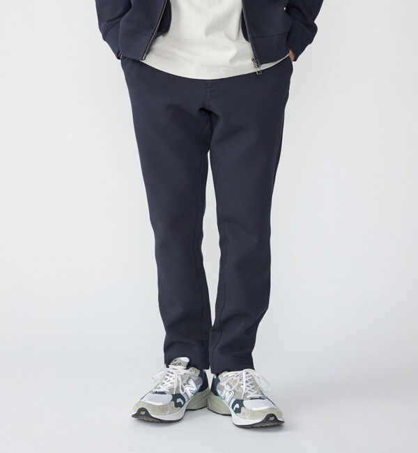 SHIPS「【WEB限定】SHIPS: ガスコットン ダブルニット スリム イージー スラックス パンツ（セットアップ対応）」|スラックス|