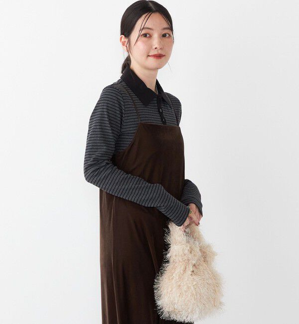 SHIPS Colors 「SHIPS Colors:〈手洗い可能〉ボーダー リブ ポロ カーディガン」|カーディガン|