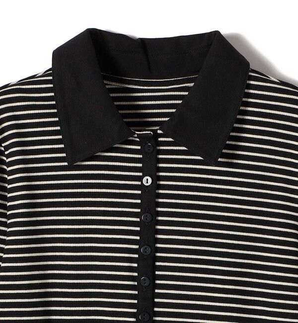 SHIPS Colors 「SHIPS Colors:〈手洗い可能〉ボーダー リブ ポロ カーディガン」|カーディガン|