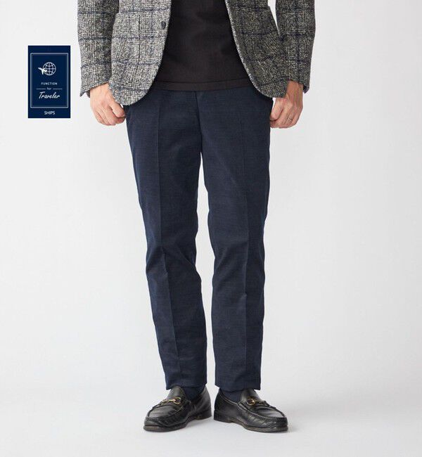 SHIPS「SHIPS: コットン ブロークン コーデュロイ スラックス」|スラックス|ネイビー