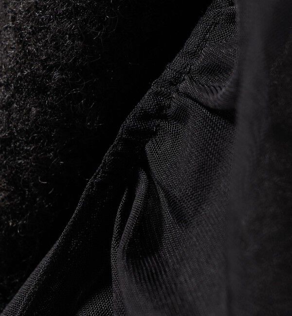 quaranciel「quaranciel:〈洗濯機可能〉ボア &times; チュール コンビ クルーネック プルオーバー」|プルオーバー|