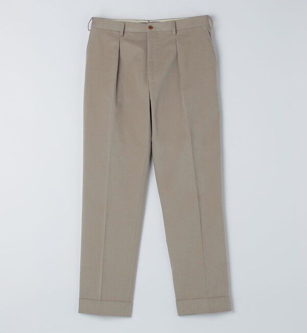 SHIPS「【SHIPS別注】Errico Formicola: VITO コットン ソリッド スラックス」|スラックス|カーキ