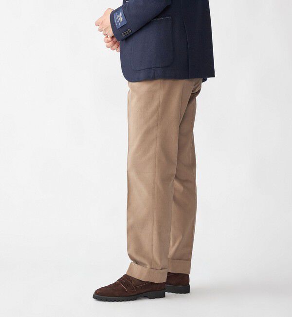 SHIPS「【SHIPS別注】Errico Formicola: VITO コットン ソリッド スラックス」|スラックス|