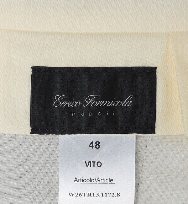 SHIPS「【SHIPS別注】Errico Formicola: VITO コットン ソリッド スラックス」|スラックス|