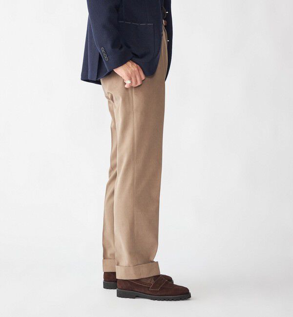 SHIPS「【SHIPS別注】Errico Formicola: VITO コットン ソリッド スラックス」|スラックス|