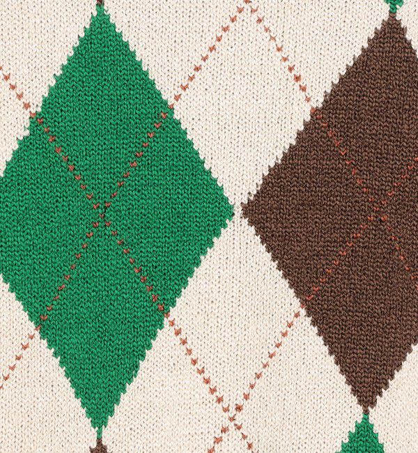 TOMORROWLAND MENS「TOMORROWLAND tricot シルク アーガイル クルーネックニット」|ニット・セーター|