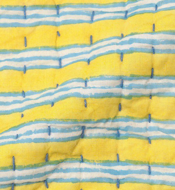 TOMORROWLAND HOME「ブロックプリントキルト マルチカバー L」|ブランケット|