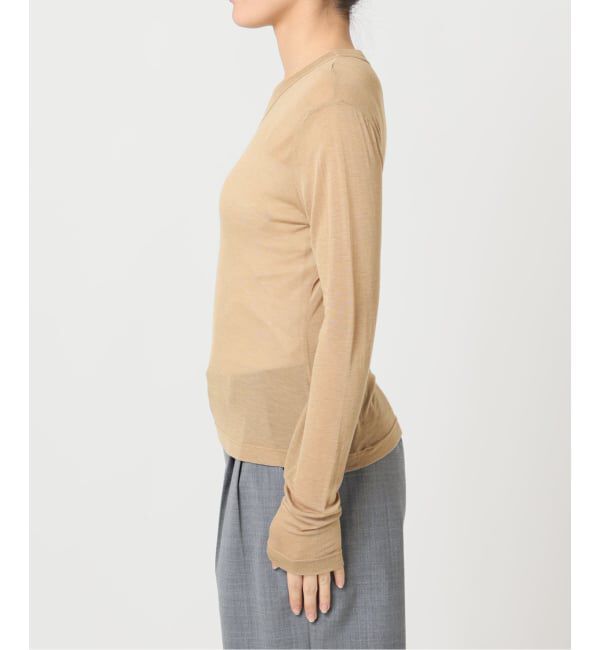  「《予約》ASHER SASKIA LONGSLEEVE MICRO V L266-J134：Tシャツ」|Tシャツ・カットソー|