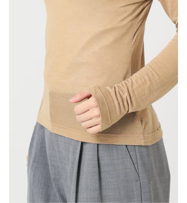  「《予約》ASHER SASKIA LONGSLEEVE MICRO V L266-J134：Tシャツ」|Tシャツ・カットソー|