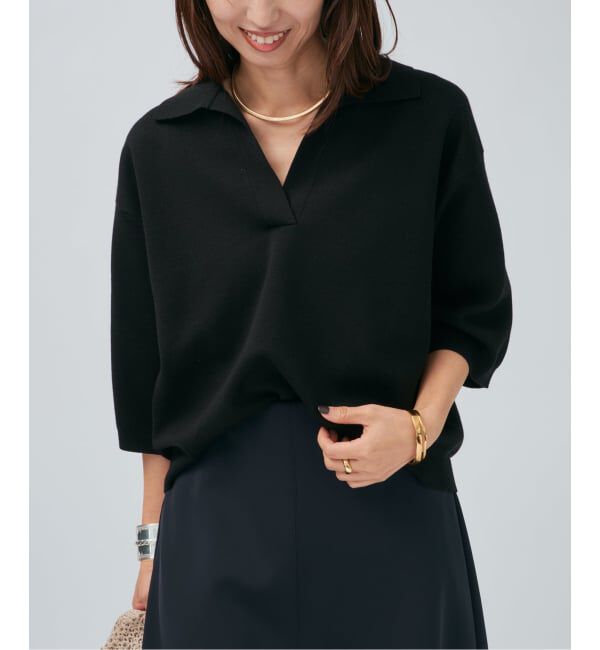 VERMEIL par iena「サマーウールスキッパーハーフスリーブプルオーバー」|ニット・セーター|