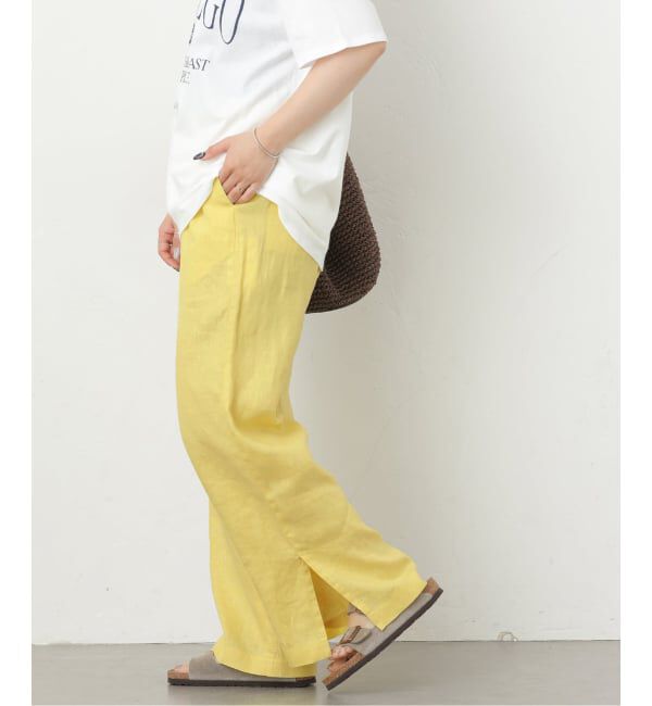 JOURNAL STANDARD relume「《一部WEB限定追加予約 / 新色 / 新サイズ》麻スリットイージーパンツ」|その他|イエロー