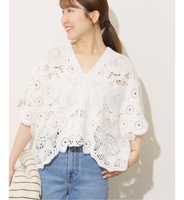 JOURNAL STANDARD relume「《予約》【TORRAZZO DONNA/トラッゾドンナ】クロシェポンチョ」|ニット・セーター|