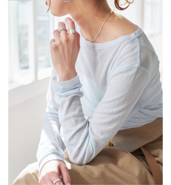 Spick and Span「《追加2》シアーボートネックプルオーバー」|Tシャツ・カットソー|