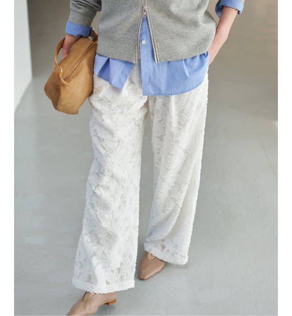 Spick and Span「《WEB限定》シアージャガードイージーパンツ」|その他|ナチュラル