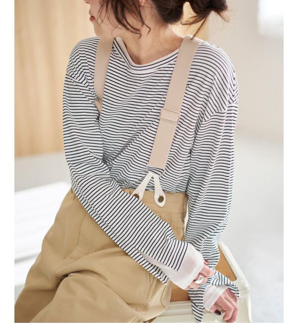 Spick and Span「《一部店舗+WEB限定》2枚SET レイヤードプルオーバー」|Tシャツ・カットソー|ホワイトベース