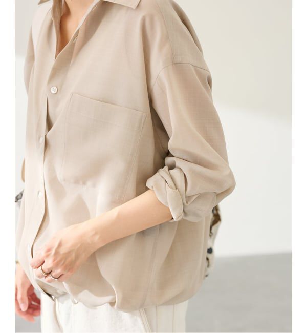FRAMeWORK「≪一部店舗＋WEB限定 / 追加≫シアートロドロストレギュラーシャツ」|シャツ・ブラウス|ベージュ