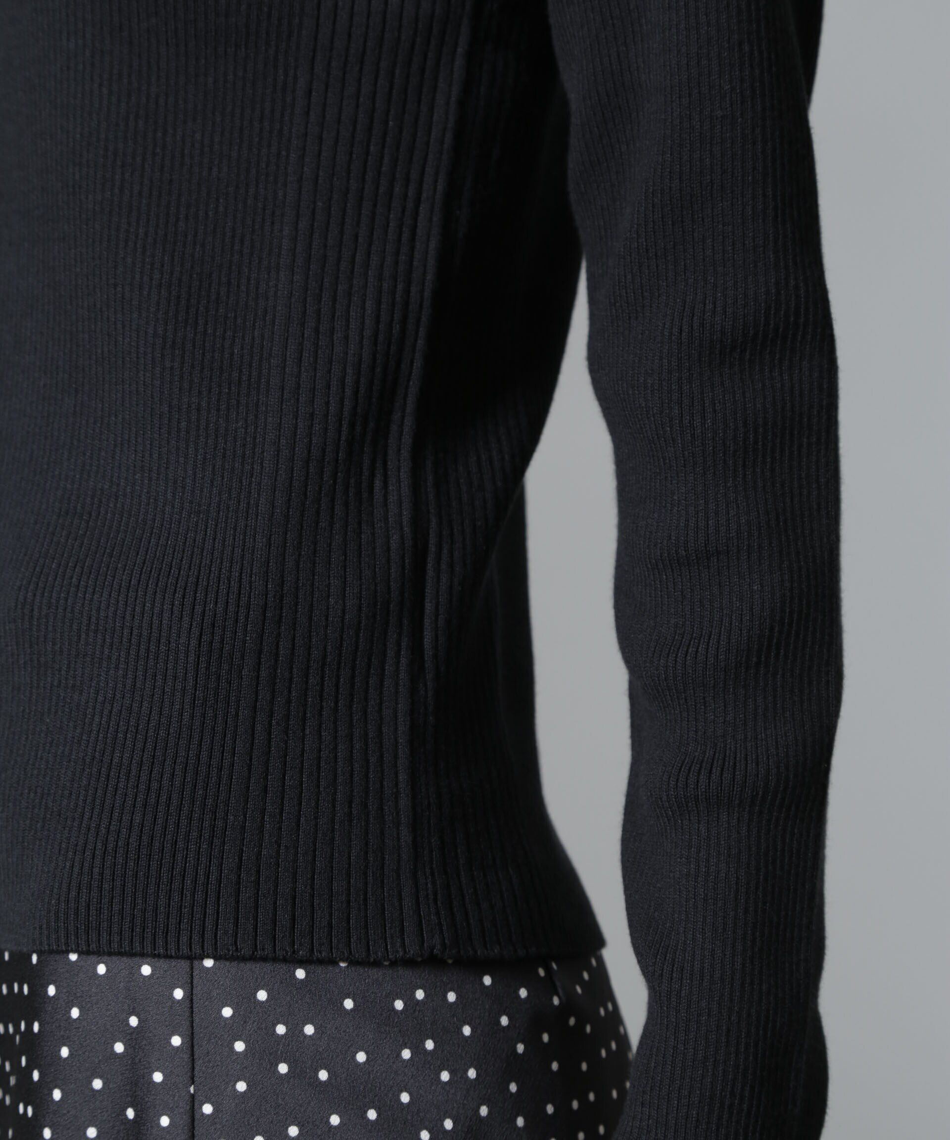 nano･universe「CICA＆UVカット加工リブニット」|ニット・セーター|