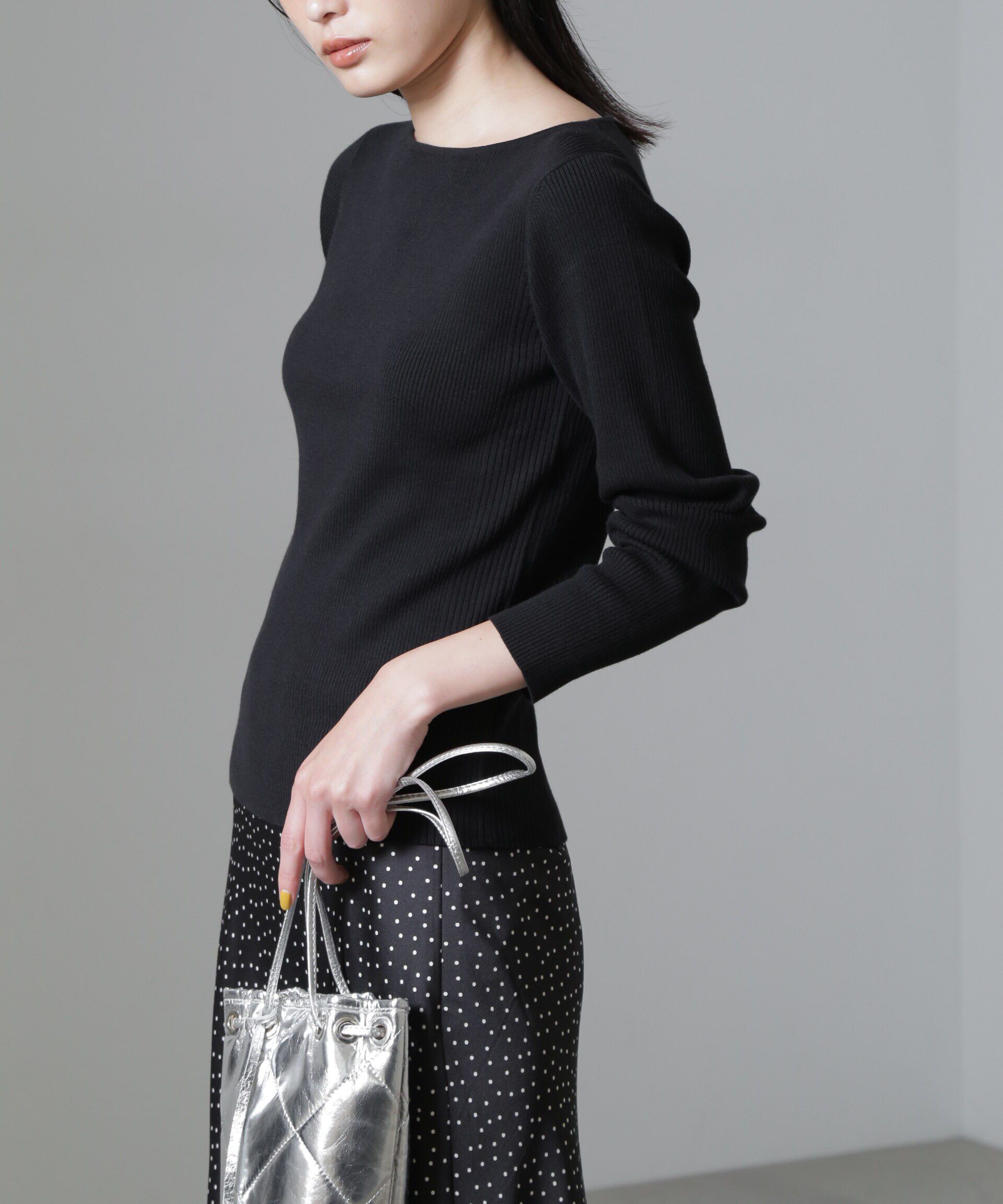 nano･universe「CICA＆UVカット加工リブニット」|ニット・セーター|