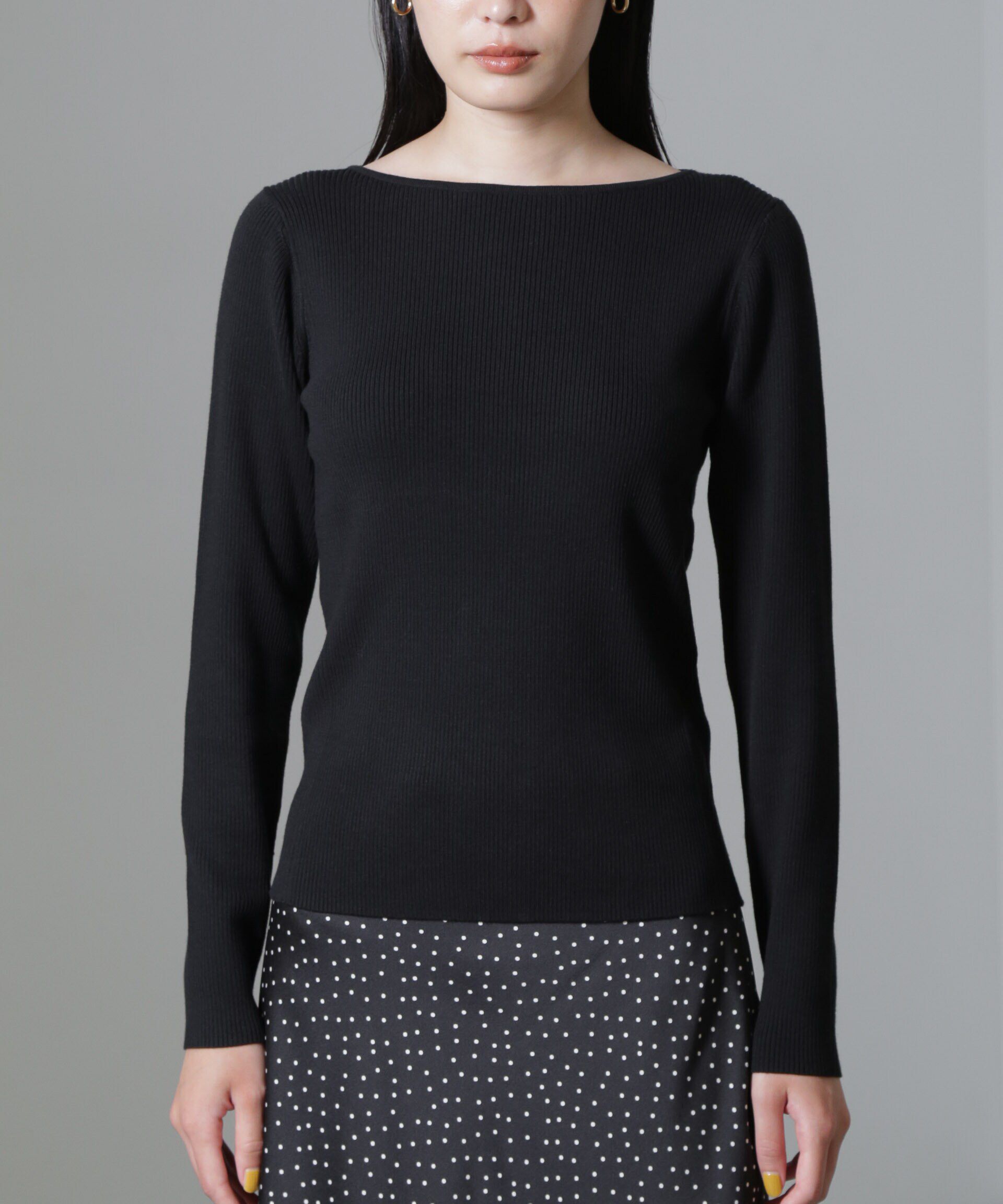 nano･universe「CICA＆UVカット加工リブニット」|ニット・セーター|