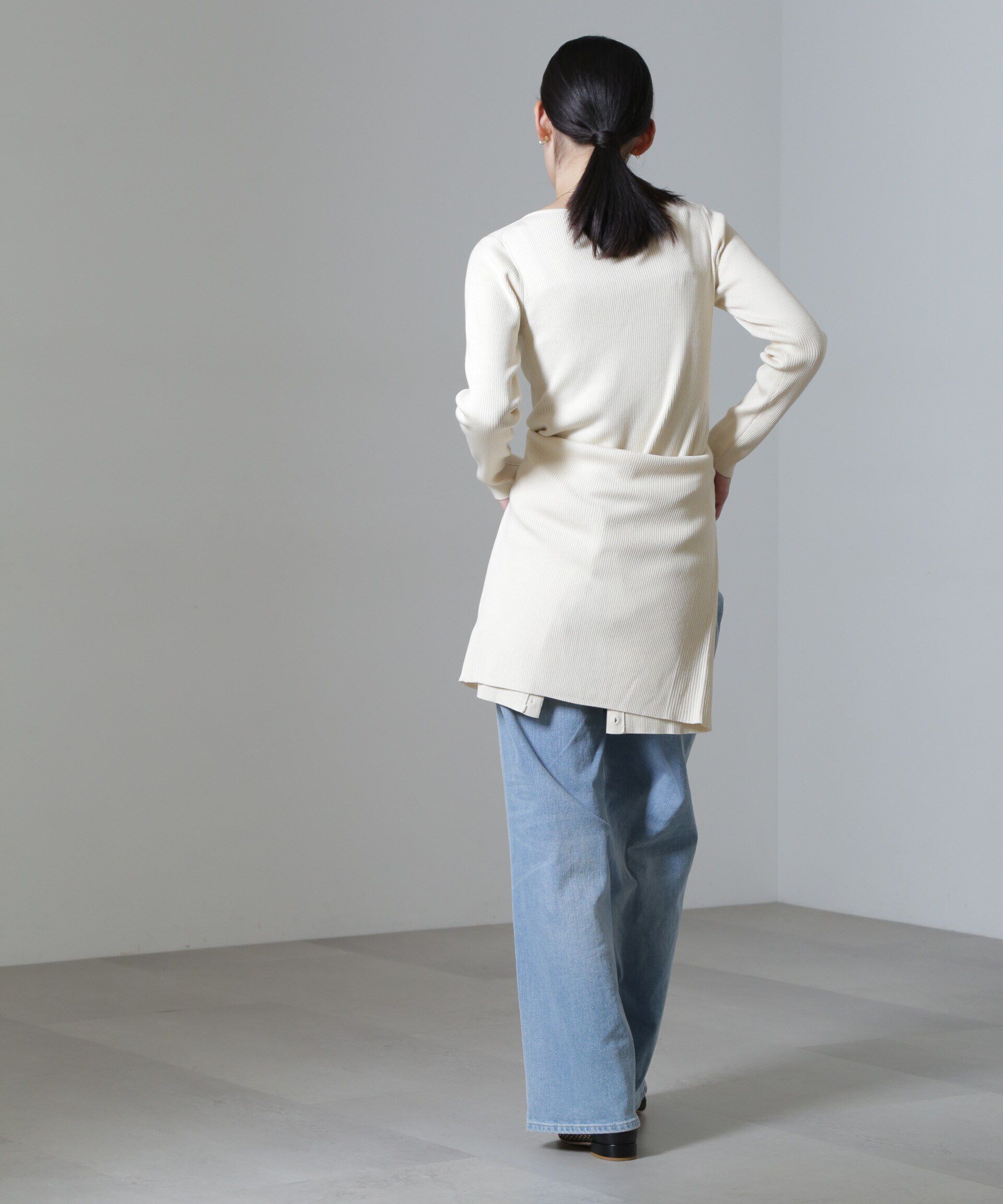 nano･universe「CICA＆UVカット加工リブニット」|ニット・セーター|