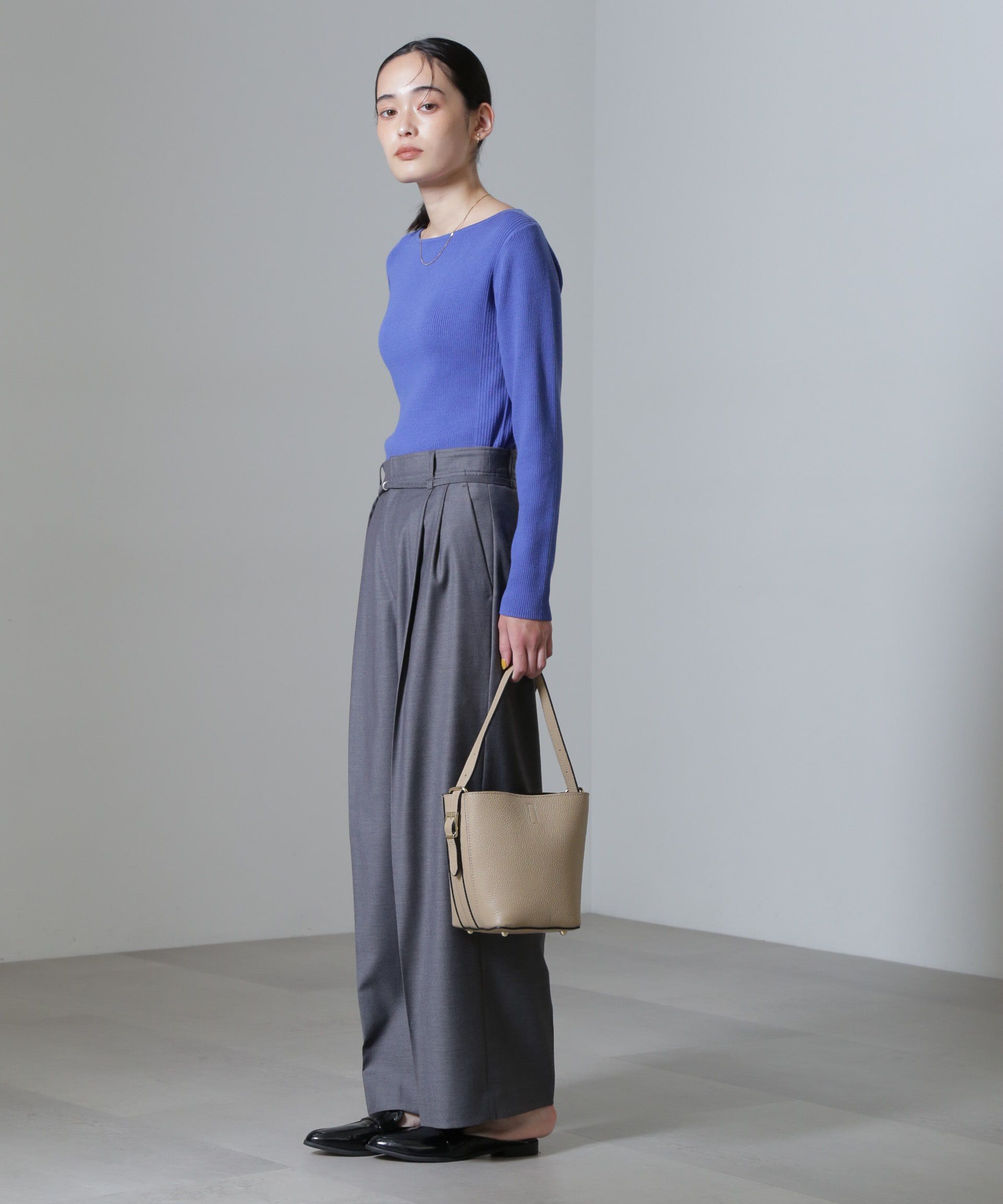 nano･universe「CICA＆UVカット加工リブニット」|ニット・セーター|