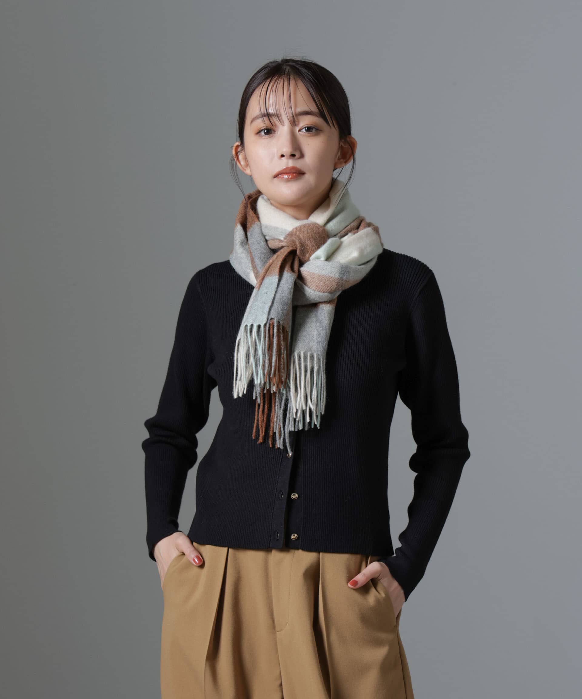 nano･universe「椿オイル加工リブカーディガン」|ニット・セーター|