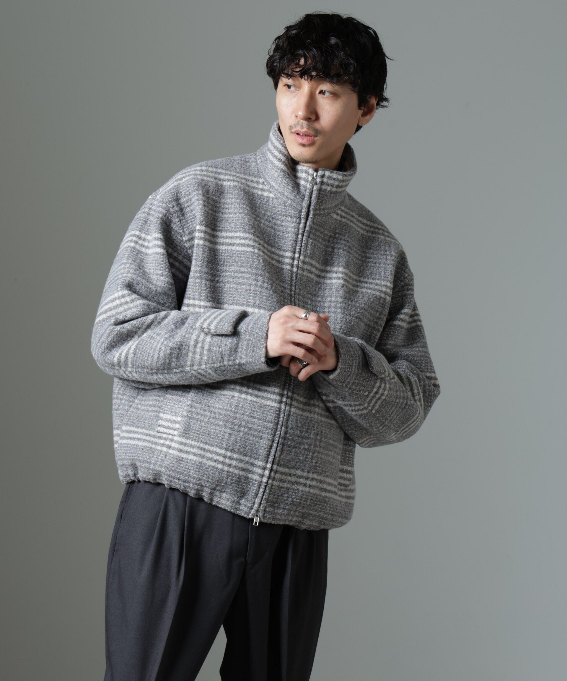 nano･universe「スライバーライクシャギースタンドブルゾン」|ブルゾン・スタジャン|