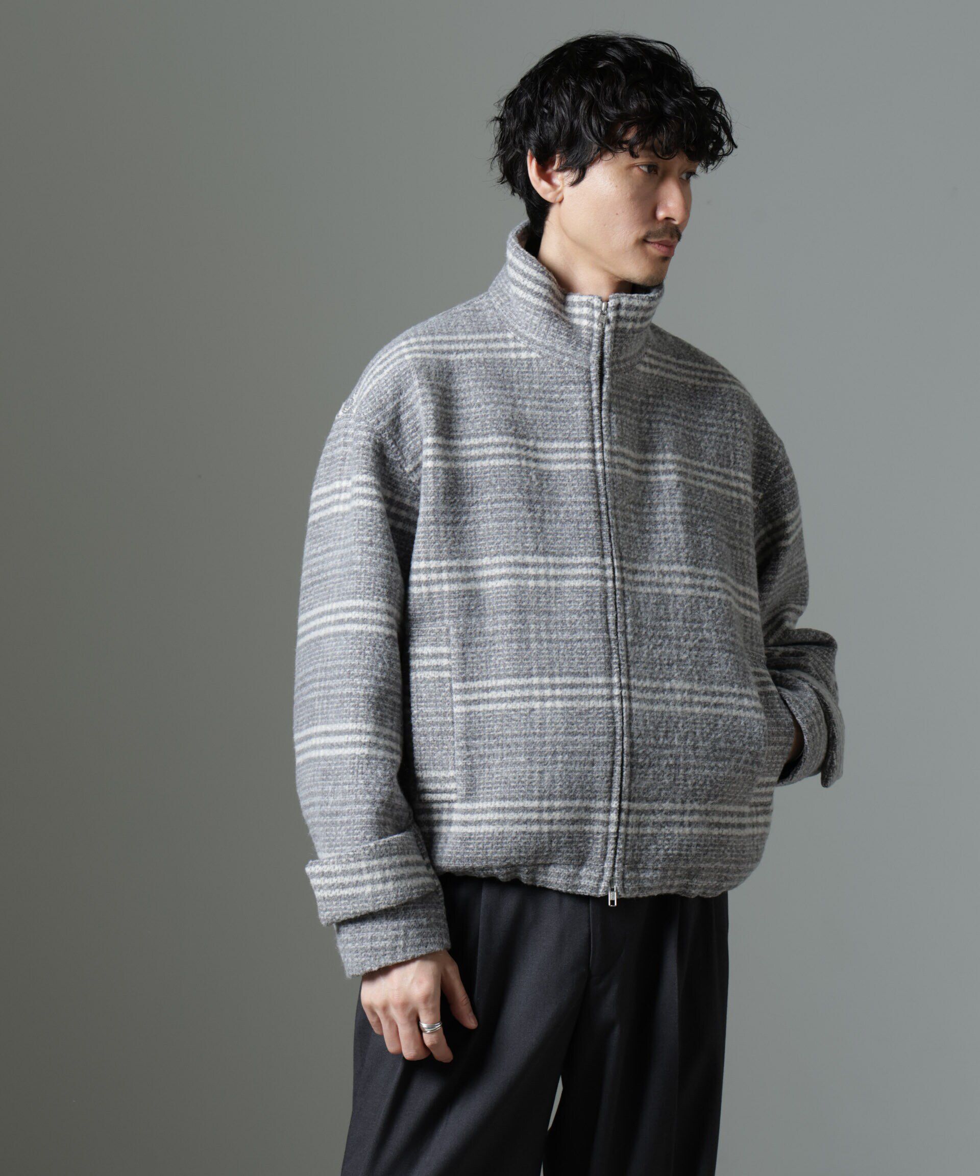 nano･universe「スライバーライクシャギースタンドブルゾン」|ブルゾン・スタジャン|