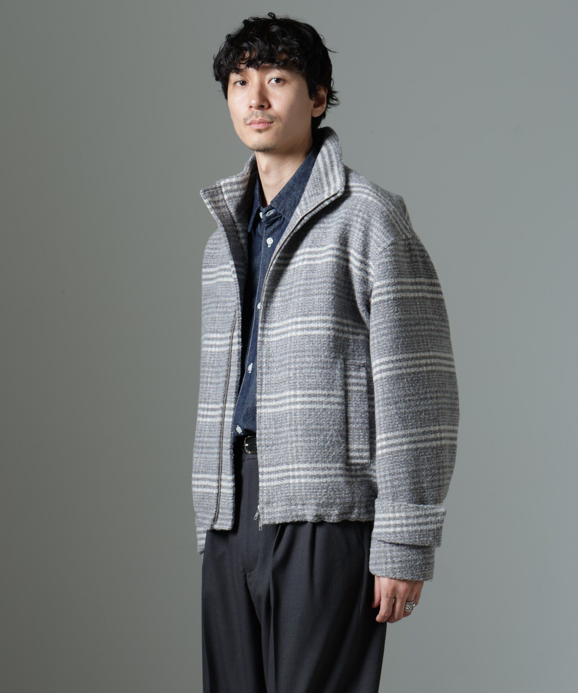 nano･universe「スライバーライクシャギースタンドブルゾン」|ブルゾン・スタジャン|