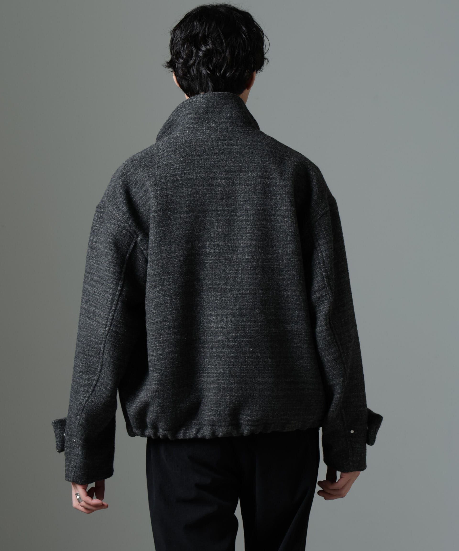 nano･universe「スライバーライクシャギースタンドブルゾン」|ブルゾン・スタジャン|