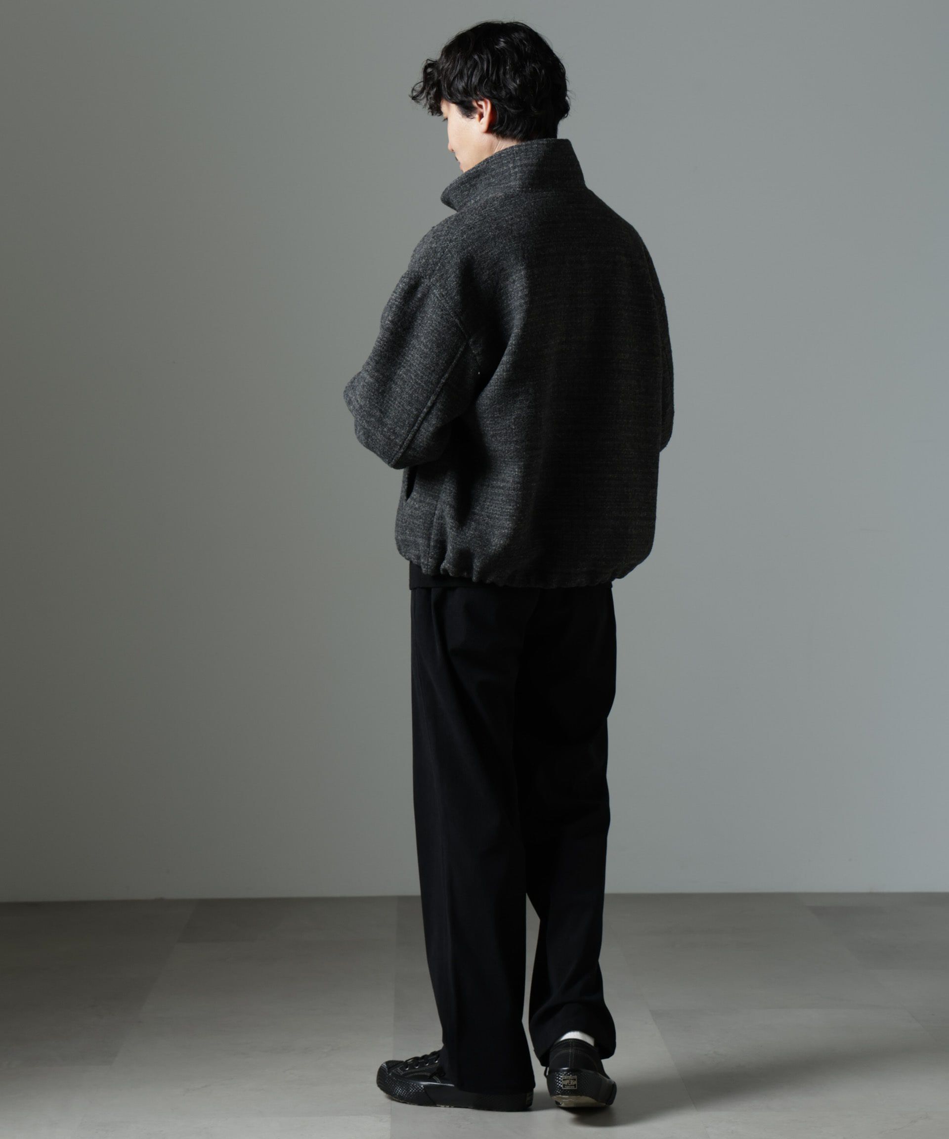 nano･universe「スライバーライクシャギースタンドブルゾン」|ブルゾン・スタジャン|