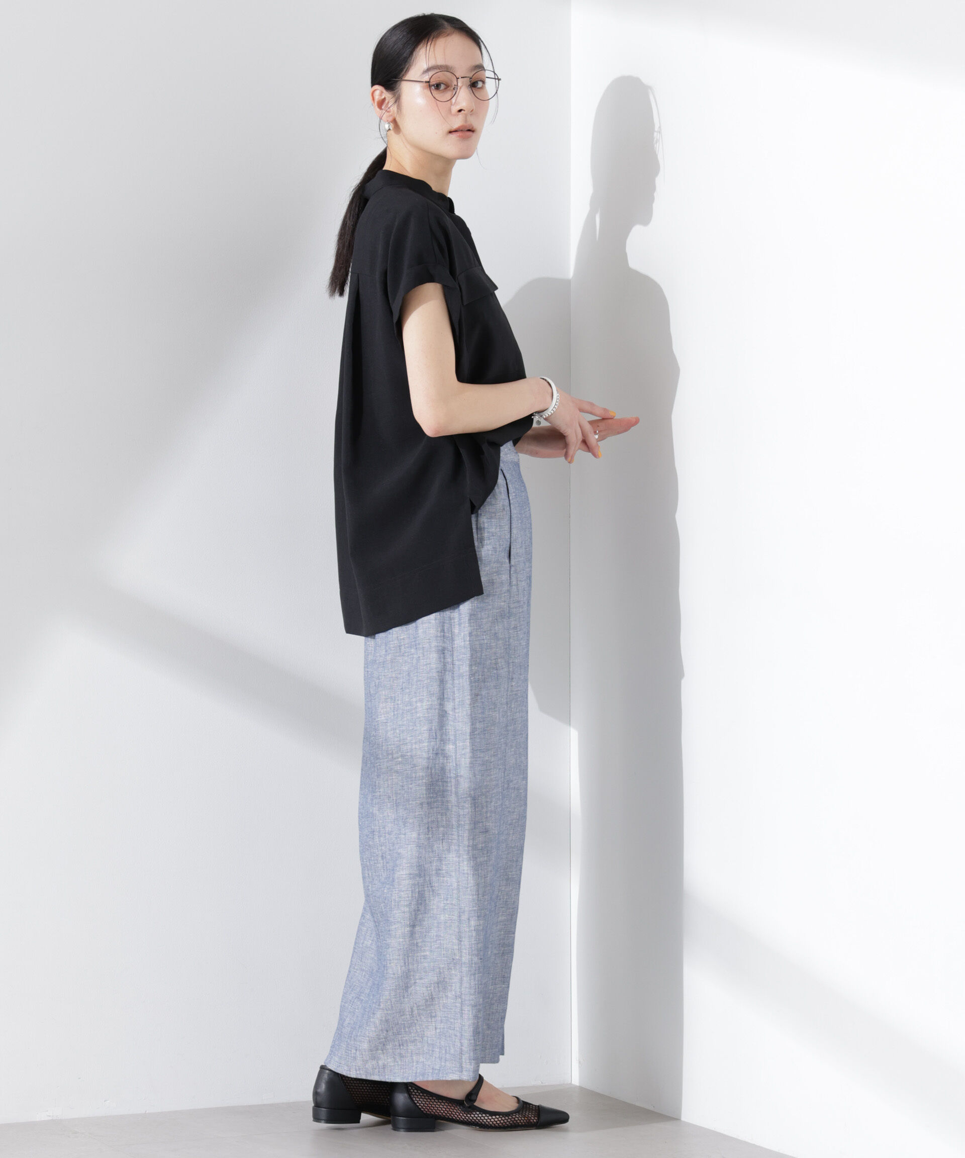 nano･universe「ヨーロピアンフラックス サイド切替Iラインスカート（セットアップ可）」|スカート|