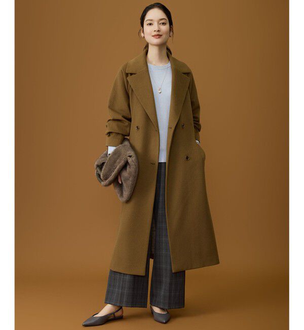 自由区「【SHIHOさん着用】Super100sライトビーバーロング コート」|その他|