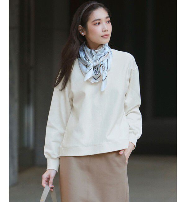 23区「【WEB&一部店舗限定カラーあり/Oggi2月号掲載】カラー スウェット」|Tシャツ・カットソー|パール(6月)