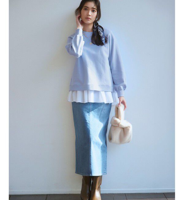 23区「【WEB&一部店舗限定カラーあり/Oggi2月号掲載】カラー スウェット」|Tシャツ・カットソー|