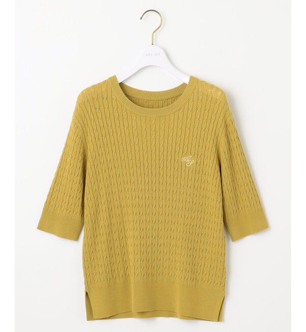 ANY SIS「ケーブルニット プルオーバー」|ニット・セーター|