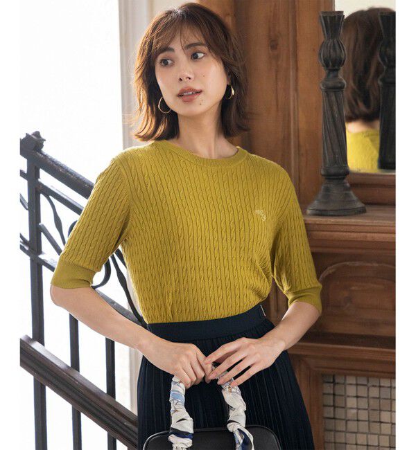 ANY SIS「ケーブルニット プルオーバー」|ニット・セーター|