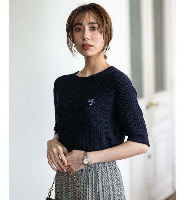 ANY SIS「ケーブルニット プルオーバー」|ニット・セーター|
