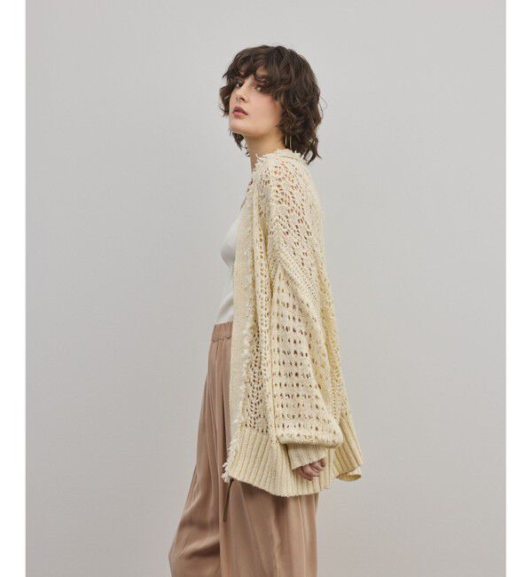 GRACE CONTINENTAL「zipミドルニットカーディガン」|カーディガン|