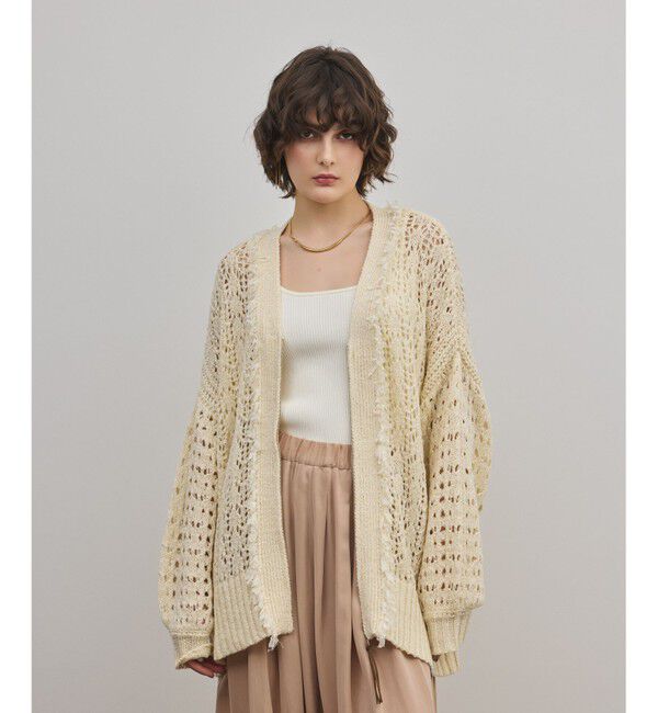 GRACE CONTINENTAL「zipミドルニットカーディガン」|カーディガン|