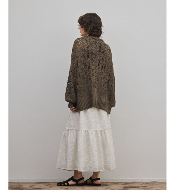 GRACE CONTINENTAL「zipミドルニットカーディガン」|カーディガン|