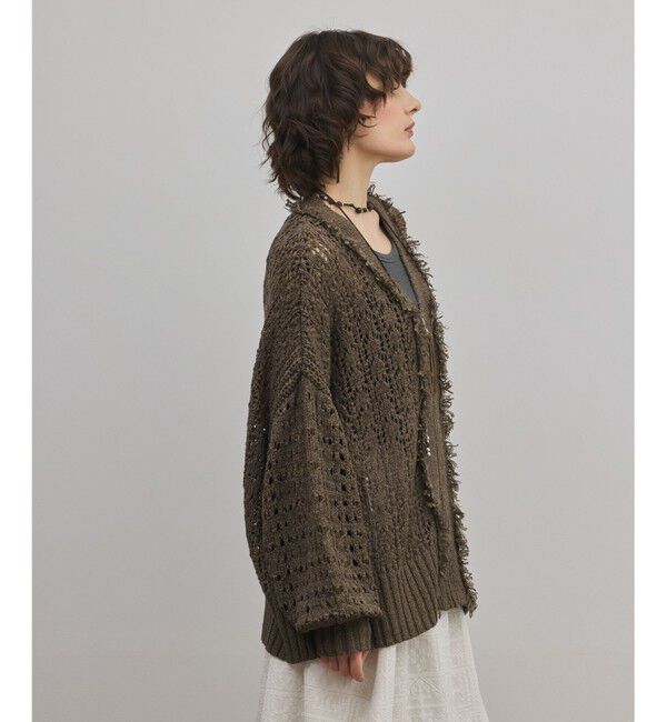 GRACE CONTINENTAL「zipミドルニットカーディガン」|カーディガン|