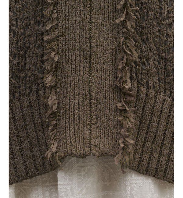 GRACE CONTINENTAL「zipミドルニットカーディガン」|カーディガン|