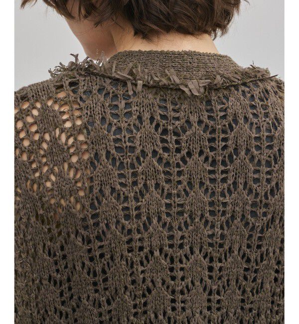 GRACE CONTINENTAL「zipミドルニットカーディガン」|カーディガン|