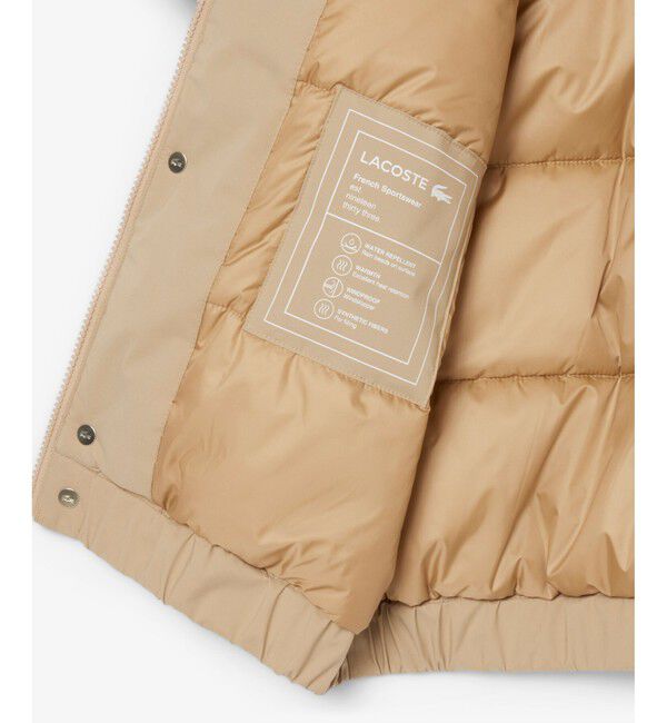 LACOSTE「撥水 防風 パデッド ボリュームテクニカルナイロンブルゾン」|ダウン|